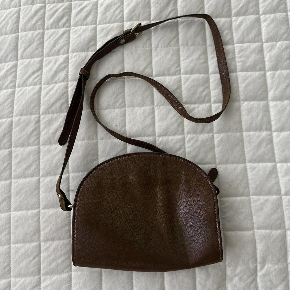 Free People Brown Leather Crossbody Bag